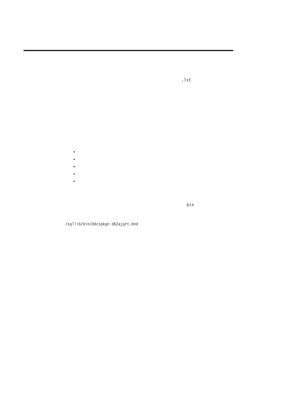 Appendix g. list files, bind files, and packages | IBM GC09-2830-00 User Manual | Page 181 / 196