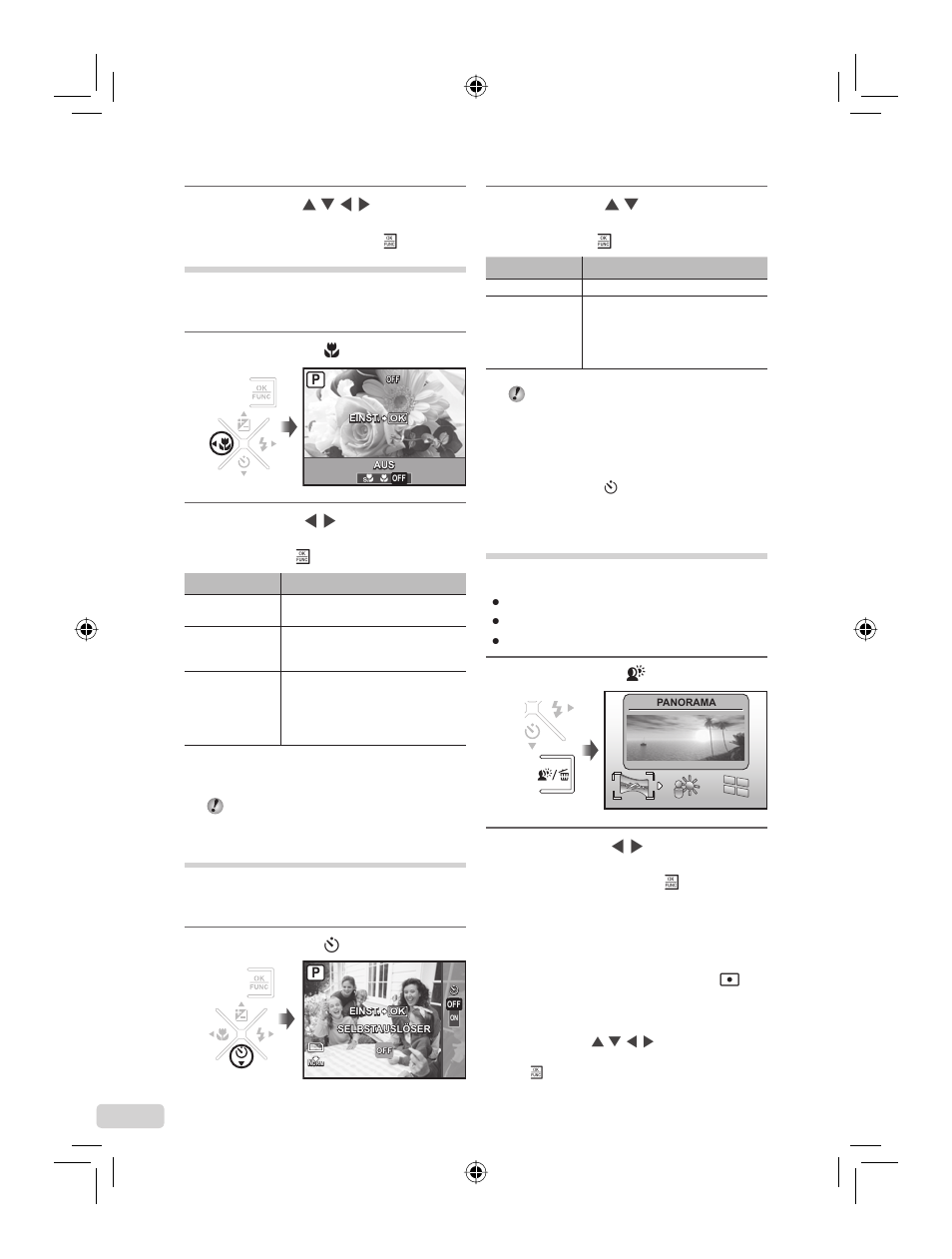 86 de, Nahaufnahmen (makrofunktion), Verwendung des selbstauslösers | IBM u-1070 User Manual | Page 86 / 124