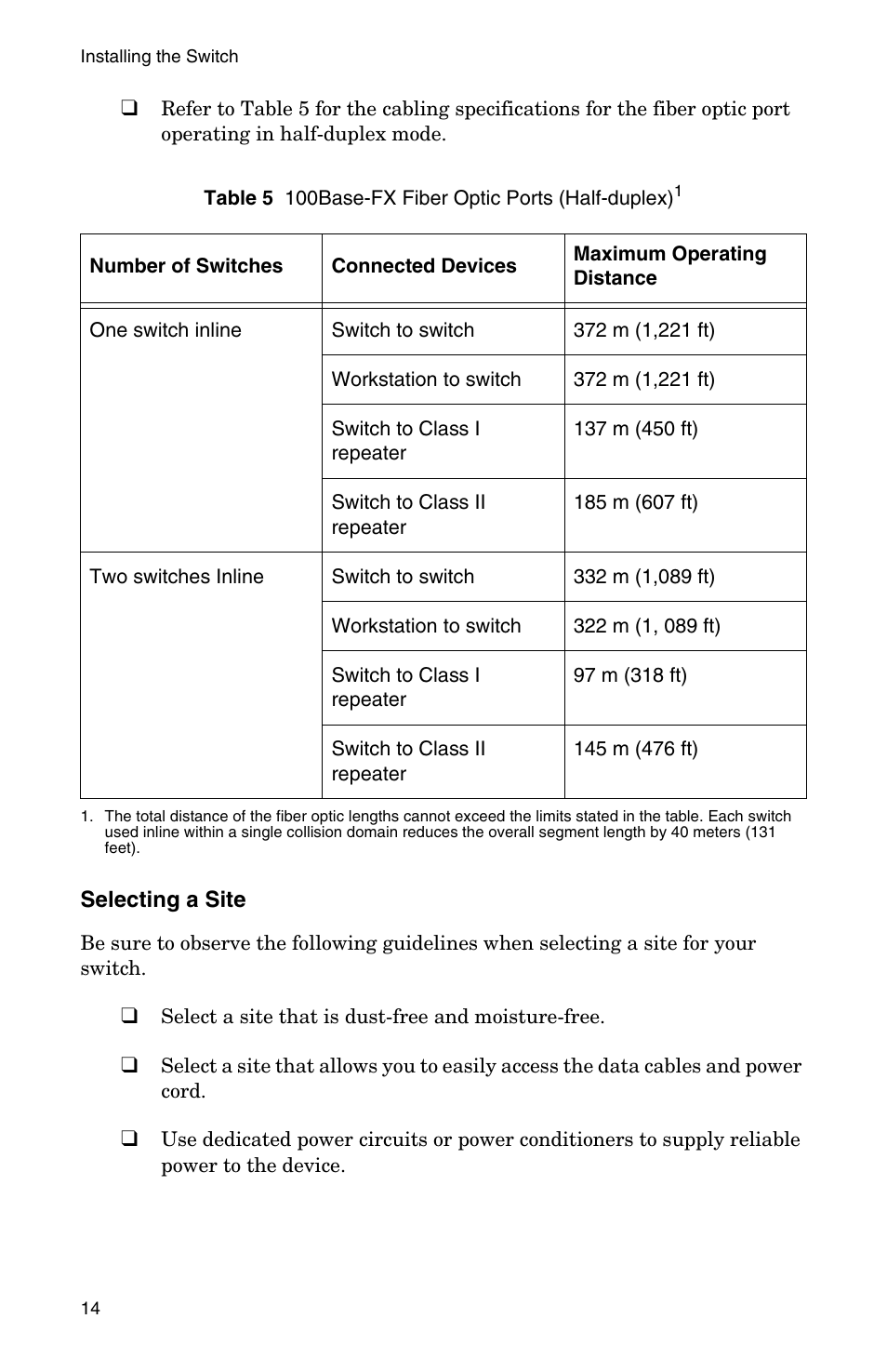 Selecting a site | IBM AT-FS202SC/FS3 User Manual | Page 22 / 44