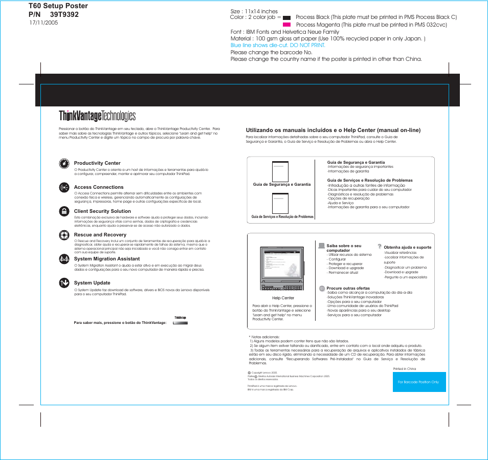 P/n t60 setup poster | IBM THINKVANTAGE T60 User Manual | Page 2 / 2