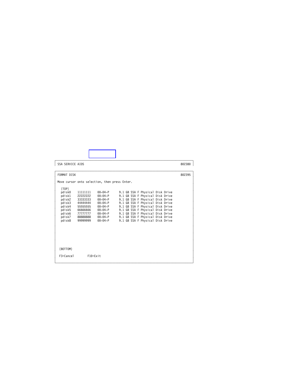 Format disk service aid | IBM H SERIES RS/6000 User Manual | Page 203 / 290