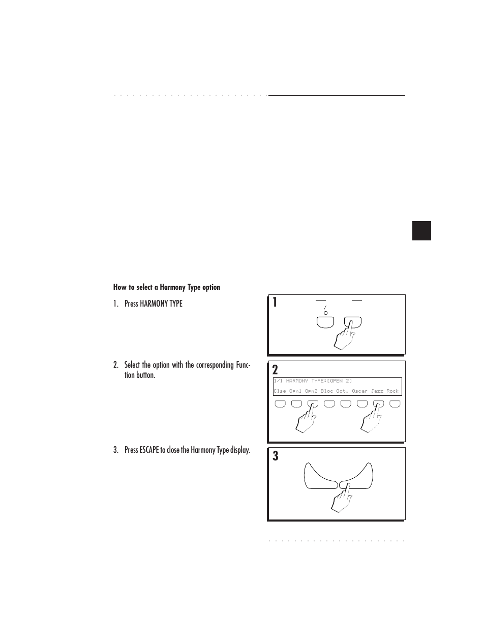 Styles 5•15, Press harmony type | IBM PS1500 User Manual | Page 103 / 112