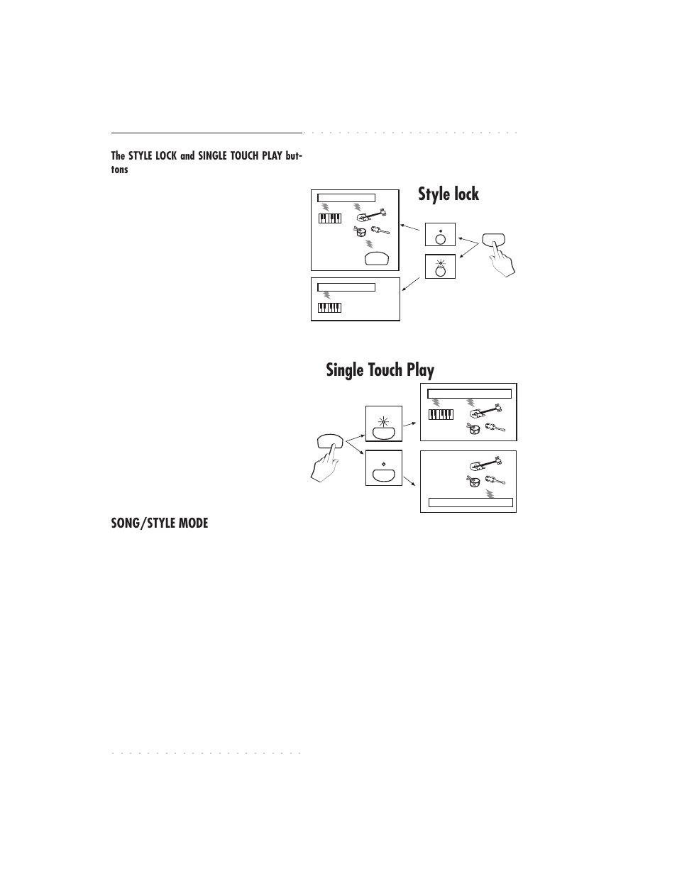 Style lock, Single touch play, 3•2 user guide | Song/style mode | IBM PS1500 User Manual | Page 50 / 112