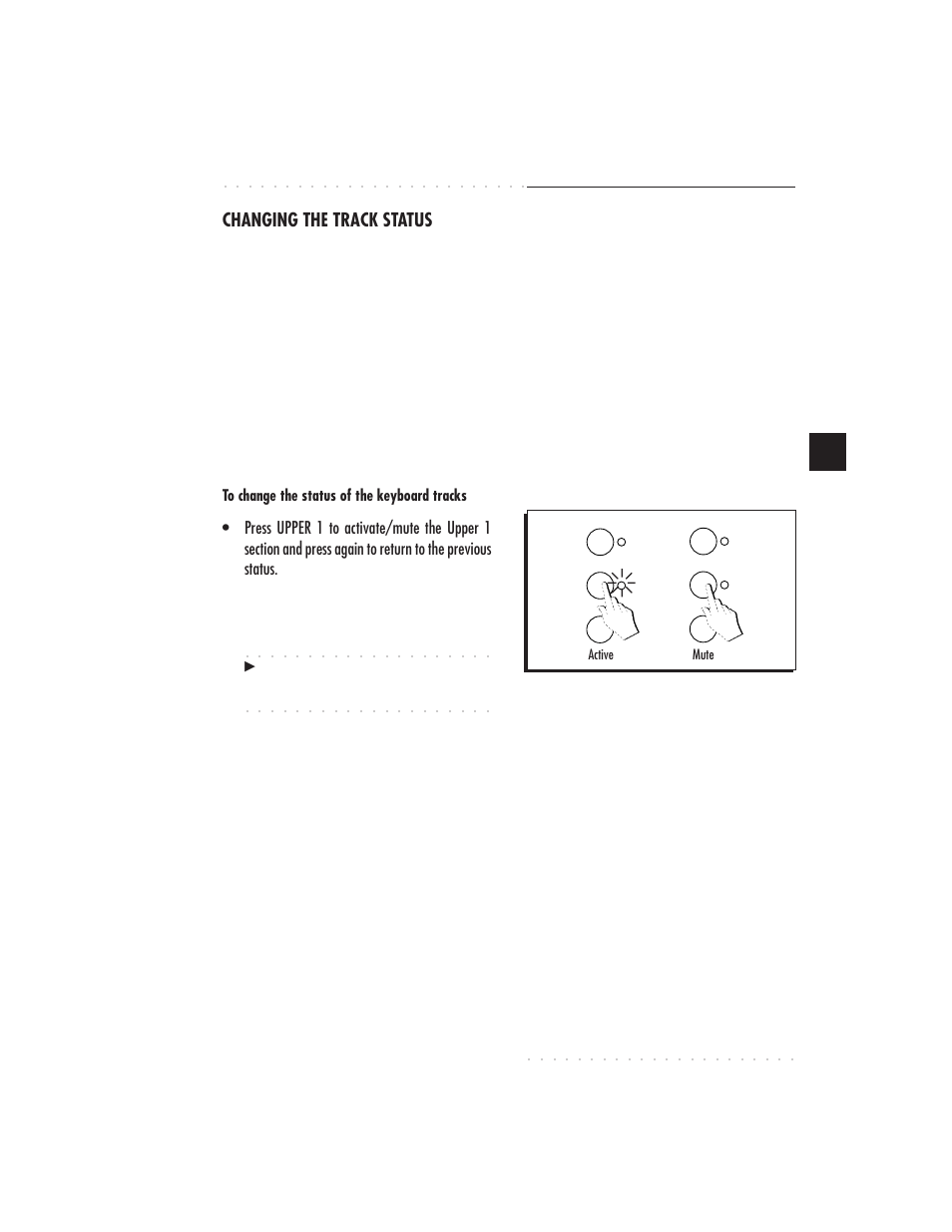 Sounds & presets 4•13, Changing the track status | IBM PS1500 User Manual | Page 77 / 112