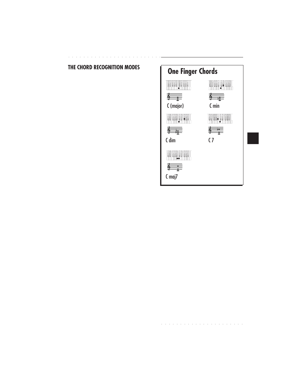 One finger chords | IBM PS1500 User Manual | Page 99 / 112