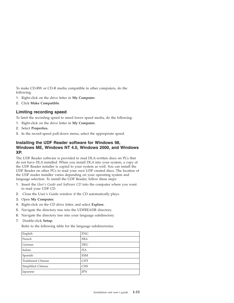 Limiting recording speed | IBM 22P6969 User Manual | Page 21 / 54