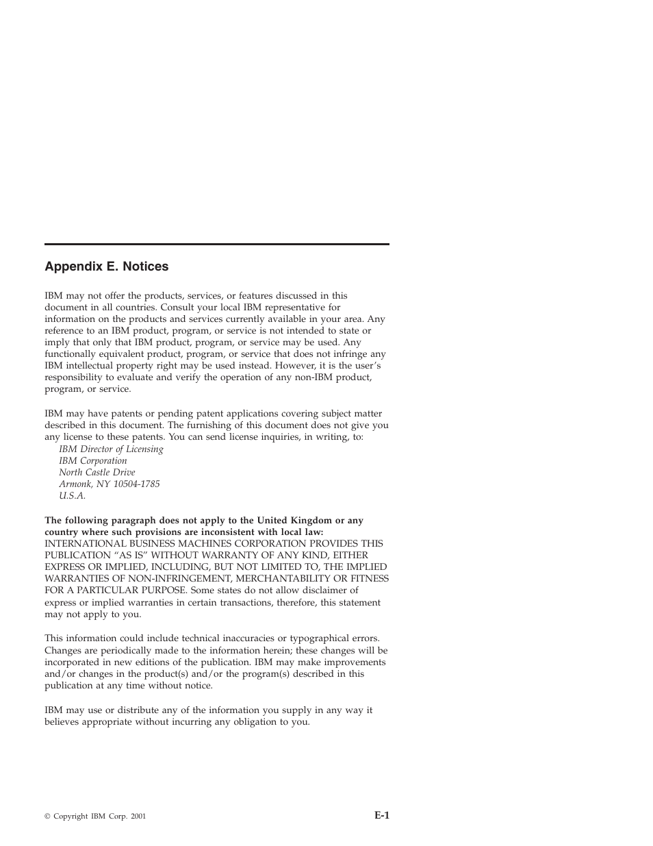 Appendix e. notices | IBM 22P6969 User Manual | Page 51 / 54
