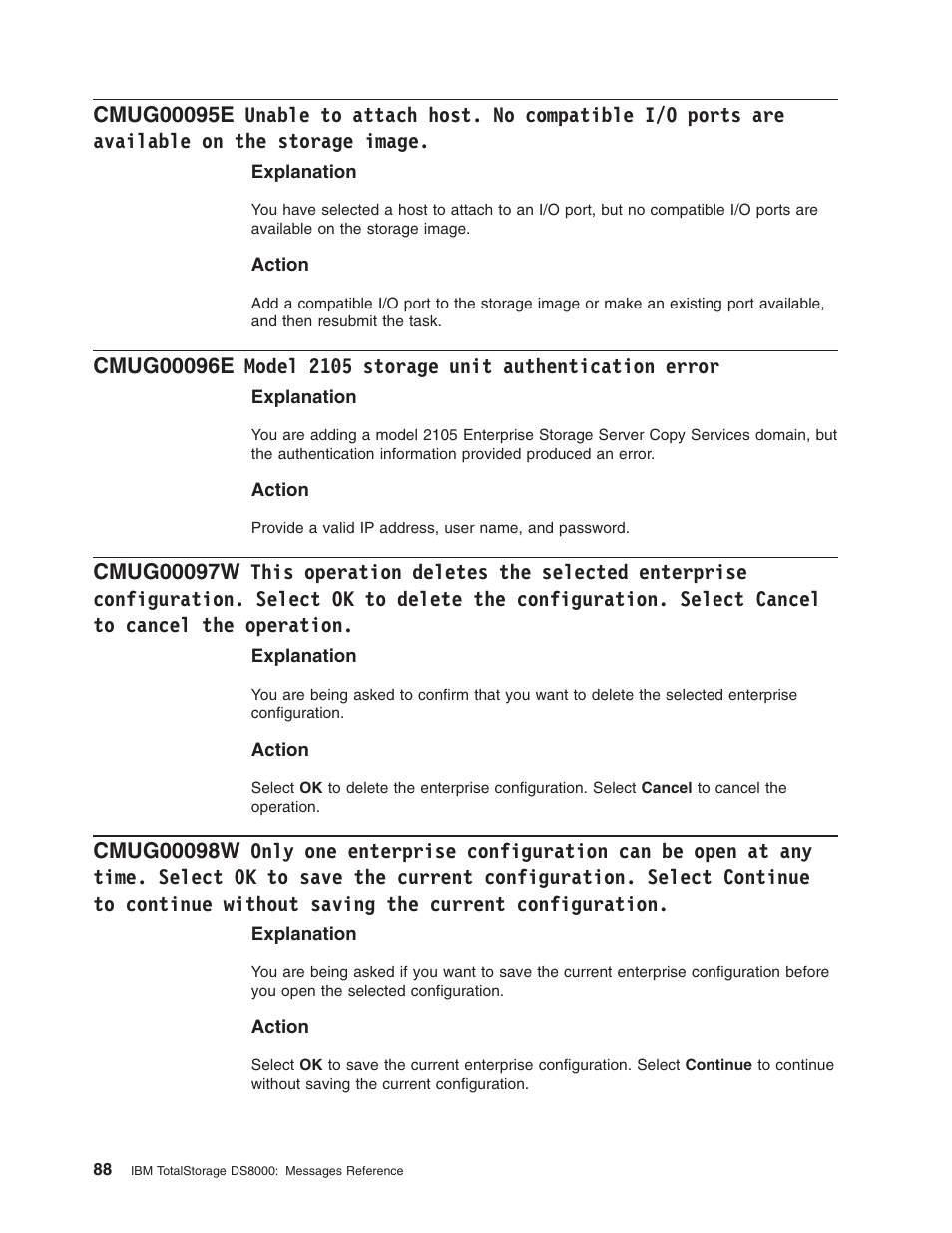 Unable, Attach, Host | Compatible, Ports, Available, Storage, Image, Model, Unit | IBM TOTAL STORAGE DS8000 User Manual | Page 108 / 374