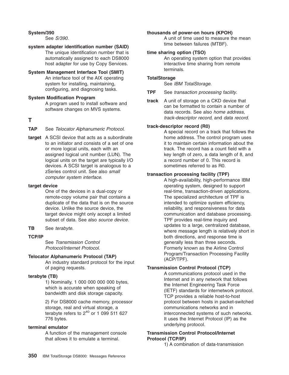 IBM TOTAL STORAGE DS8000 User Manual | Page 370 / 374