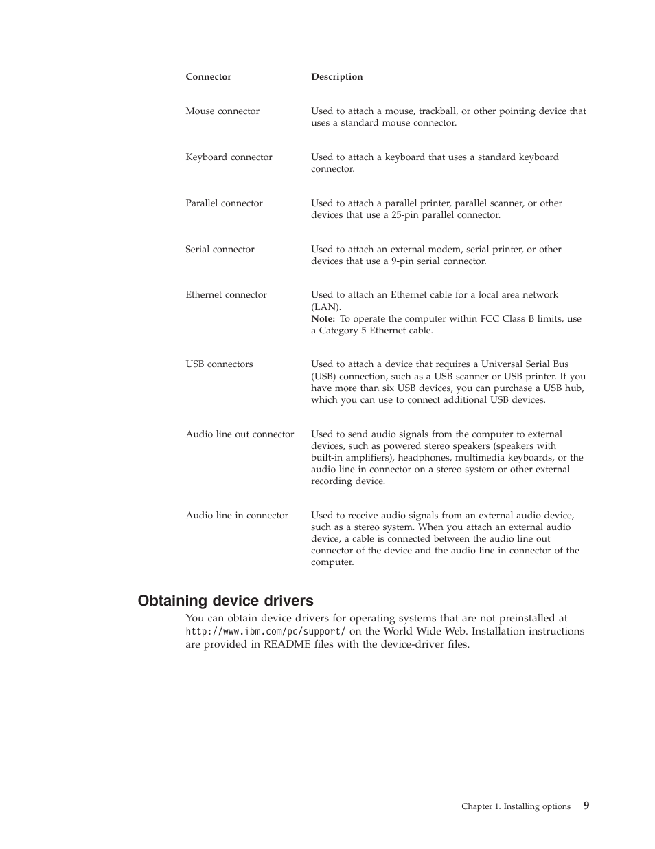 Obtaining device drivers, Obtaining, Device | Drivers | IBM THINKCENTRE 8086 User Manual | Page 23 / 64