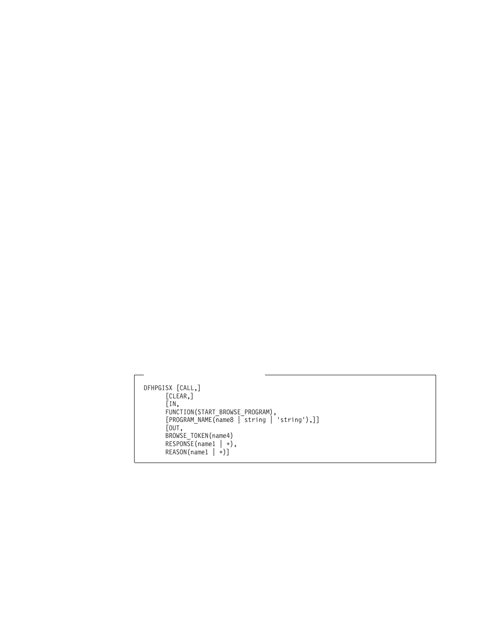 The start_browse_program call, Response and reason values for set_program | IBM SC33-1683-02 User Manual | Page 378 / 875
