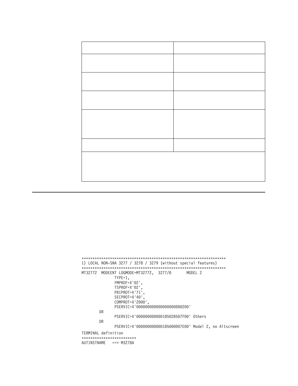 Matching models and logon mode entries, Pservic screen size values 776 | IBM SC33-1683-02 User Manual | Page 808 / 875
