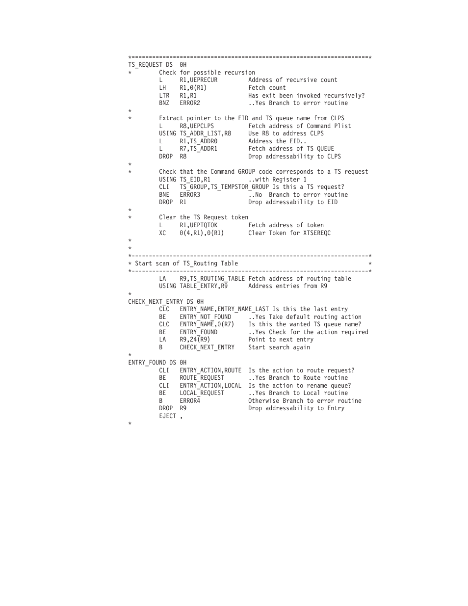 Example xtsereq global user exit program 812 | IBM SC33-1683-02 User Manual | Page 844 / 875