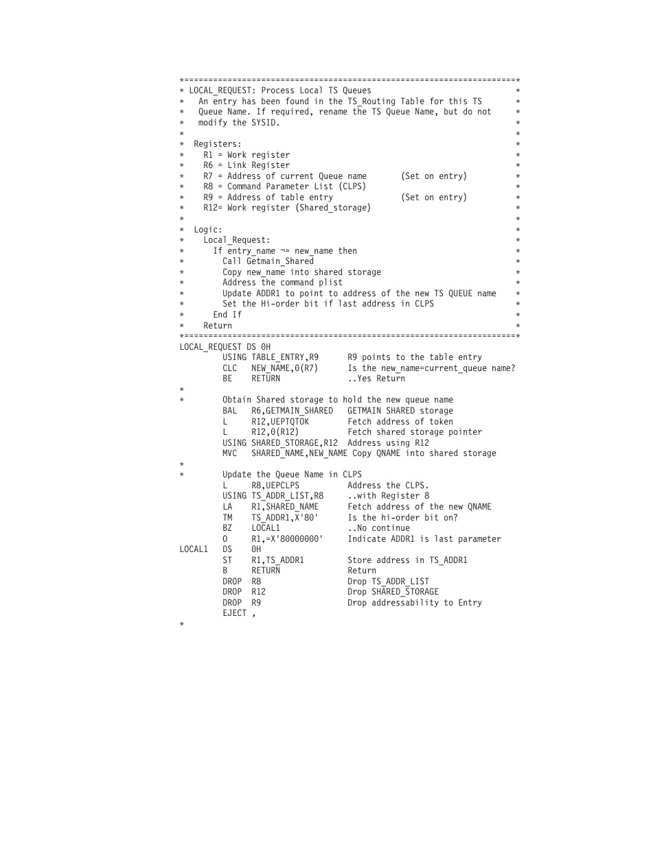 Example xtsereq global user exit program 814 | IBM SC33-1683-02 User Manual | Page 846 / 875