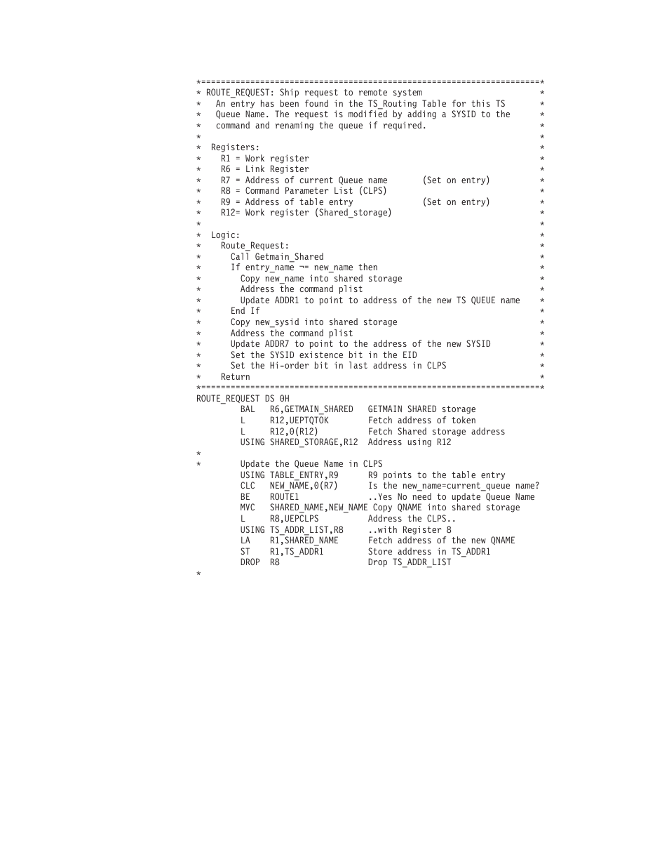 Example xtsereq global user exit program | IBM SC33-1683-02 User Manual | Page 847 / 875