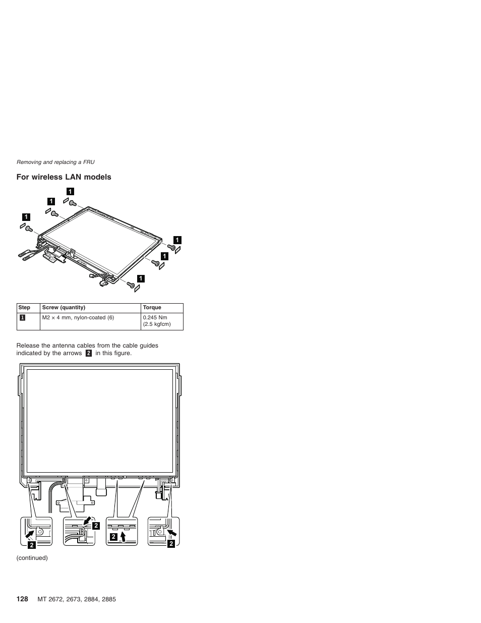 For wireless lan models, Wireless, Models | IBM X32 User Manual | Page 132 / 196