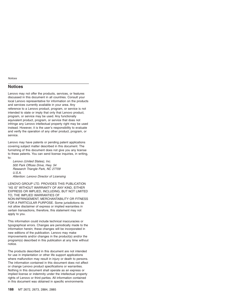 Notices | IBM X32 User Manual | Page 192 / 196