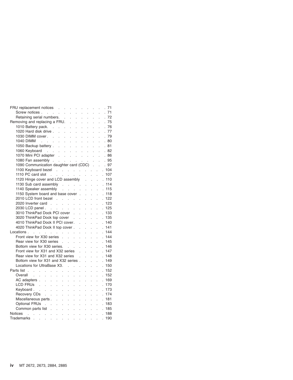 IBM X32 User Manual | Page 4 / 196