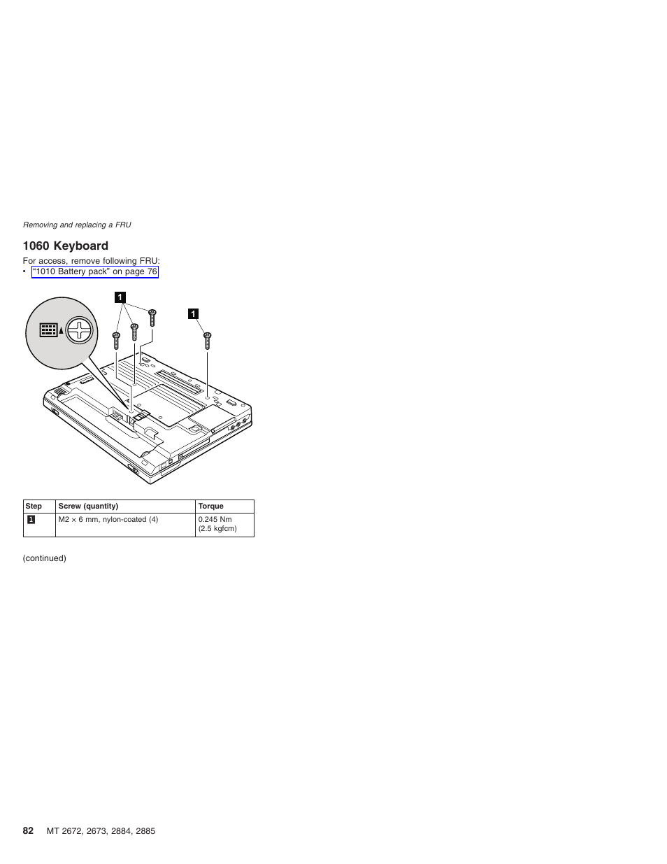 1060 keyboard, Keyboard | IBM X32 User Manual | Page 86 / 196