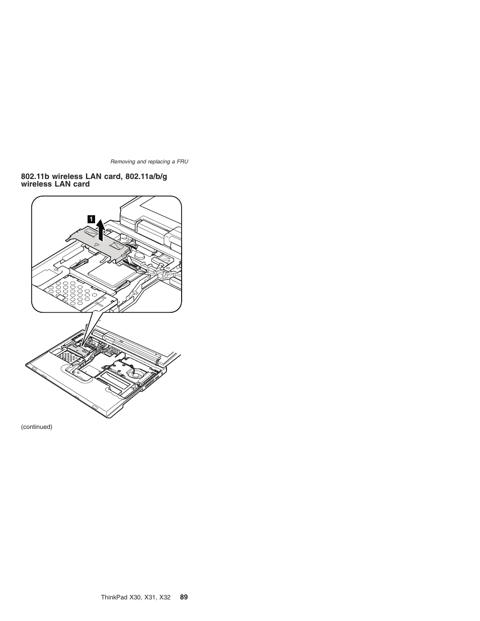 Wireless, Card, 11a/b/g | IBM X32 User Manual | Page 93 / 196