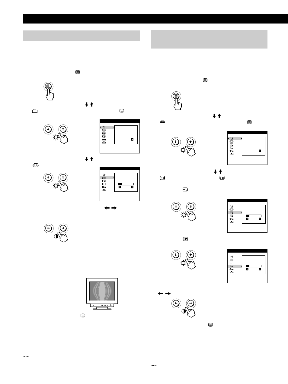 Einstellen des monitors, Korrigieren des moiré-effekts, Ändern der position der bildschirmanzeigen | IBM P96 User Manual | Page 64 / 128