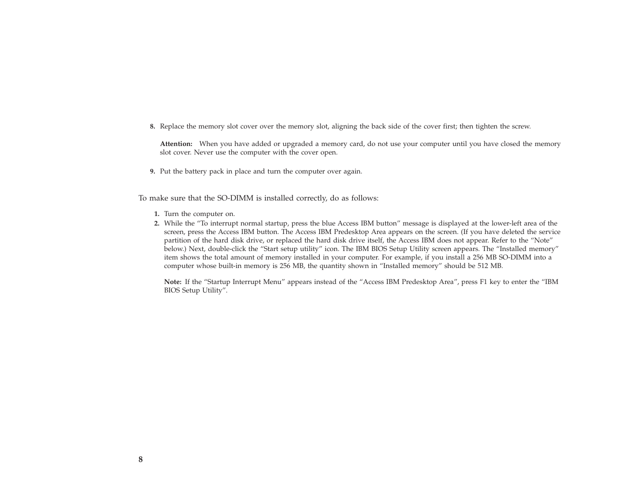 IBM THINKPAD R40 User Manual | Page 8 / 9