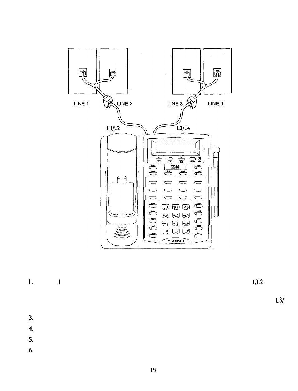 Four single line jacks, Desk or table top installation | IBM -4900 User Manual | Page 18 / 44