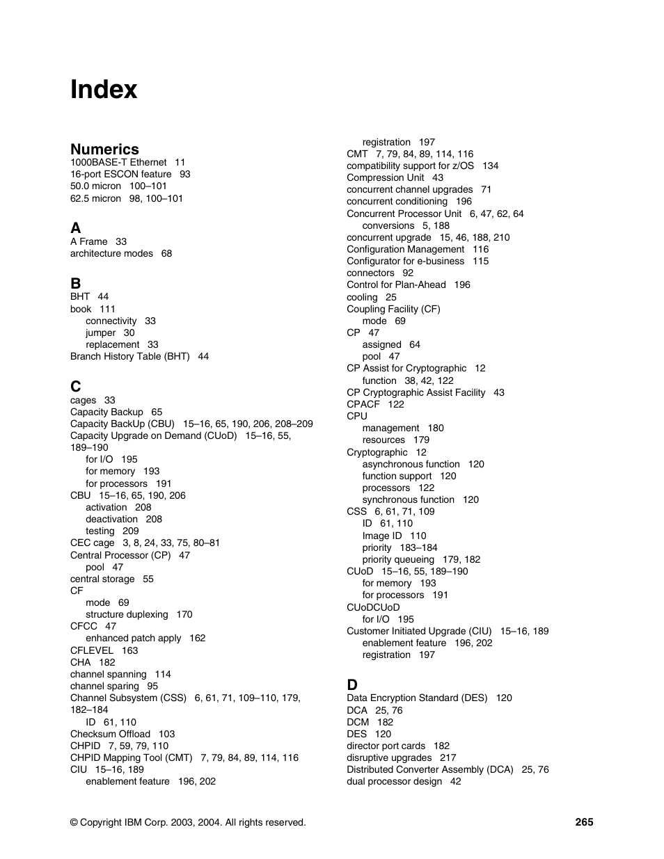 Index, Numerics | IBM 990 User Manual | Page 277 / 284