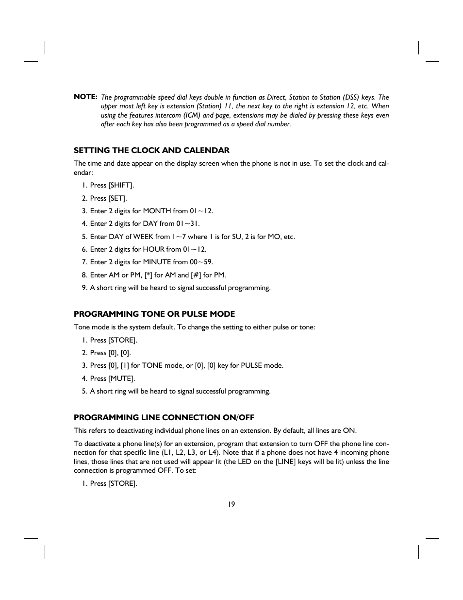 IBM 4 LINE TELEPHONE WITH CALLER ID -412CID User Manual | Page 19 / 43