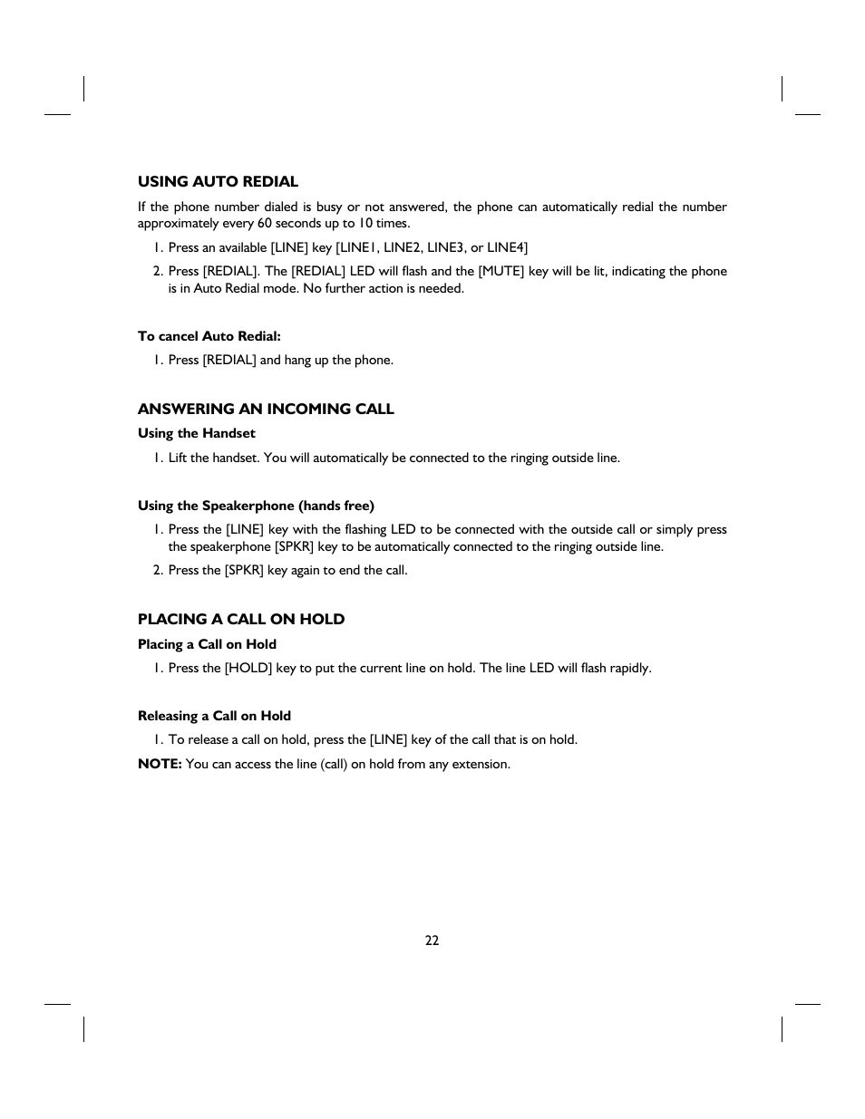 IBM 4 LINE TELEPHONE WITH CALLER ID -412CID User Manual | Page 22 / 43