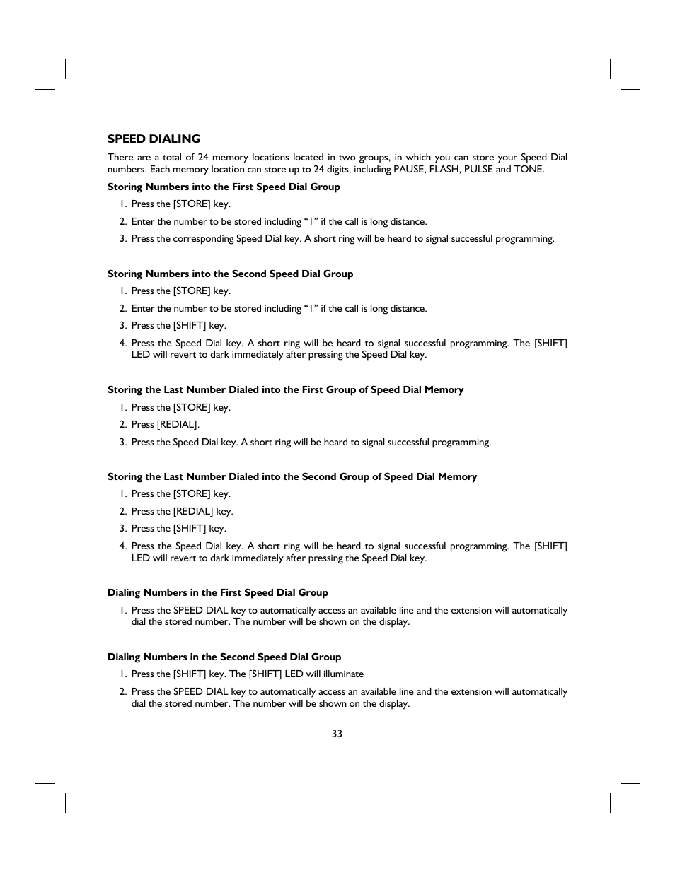 IBM 4 LINE TELEPHONE WITH CALLER ID -412CID User Manual | Page 33 / 43