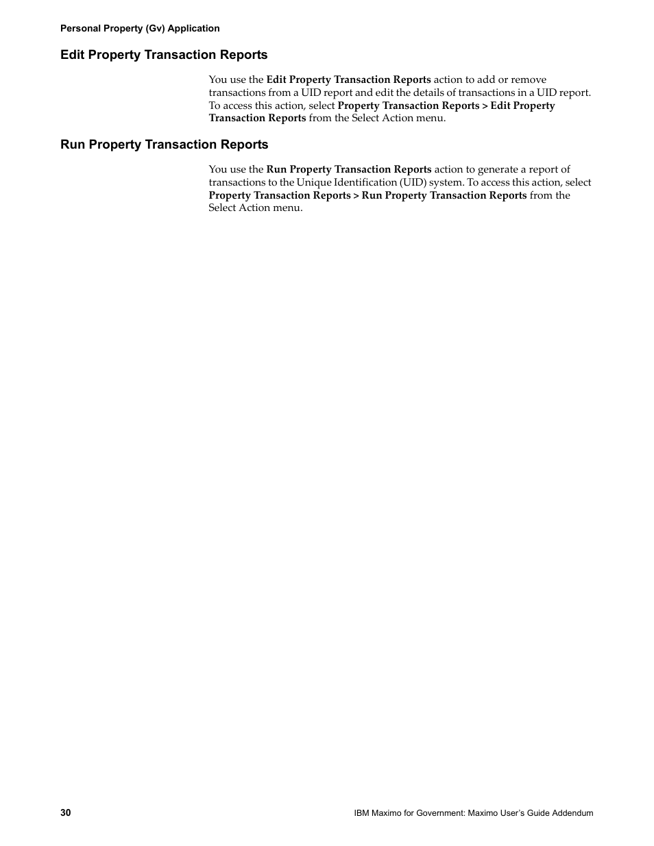 Edit property transaction reports, Run property transaction reports | IBM TIVOLI SC23-8765-00 User Manual | Page 40 / 74