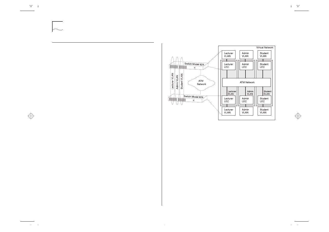 Extending vlans into the atm network, Extending vlans into the atm network 3-2 | IBM ATM OC-3c User Manual | Page 30 / 140