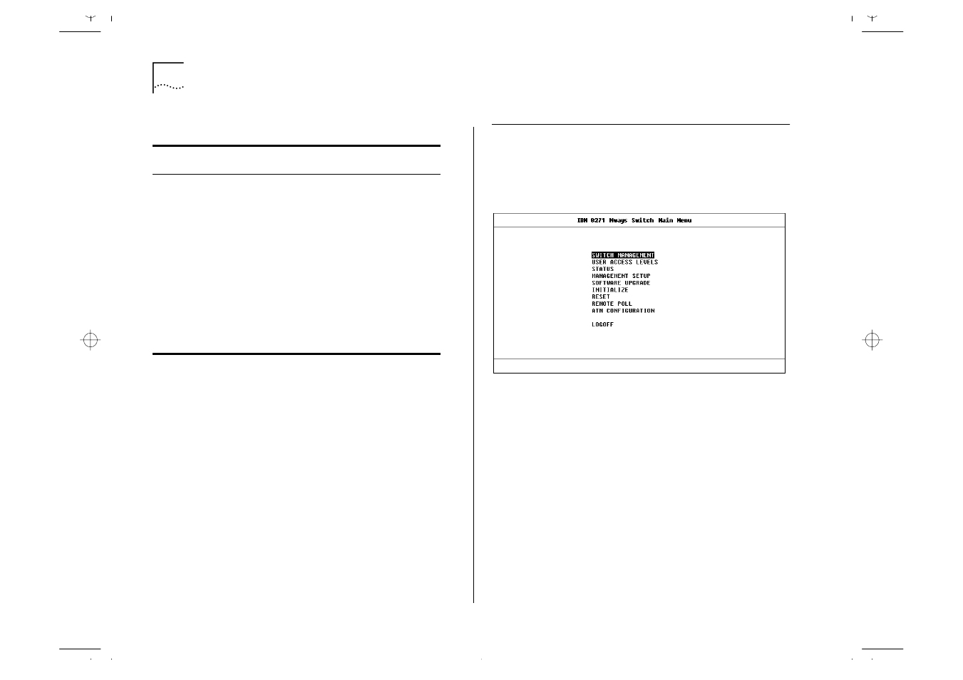 Logging off, Automatic logout, Logging off 7-4 | Automatic logout 7-4, Table 7-1 | IBM ATM OC-3c User Manual | Page 52 / 140