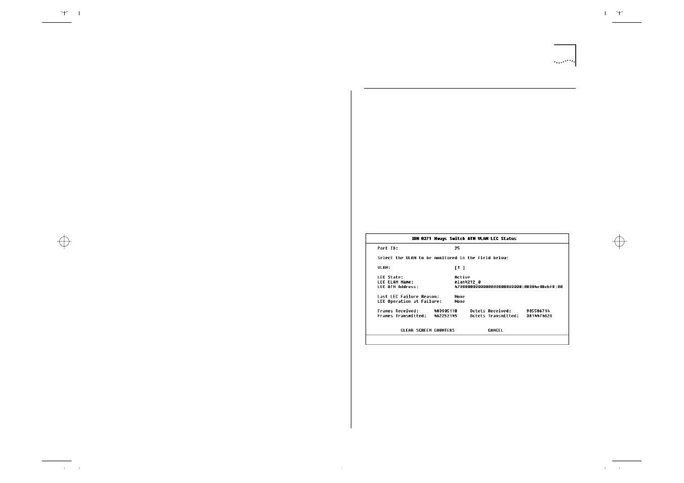 Atm vlan lec status, Atm vlan lec status 9-5 | IBM ATM OC-3c User Manual | Page 71 / 140