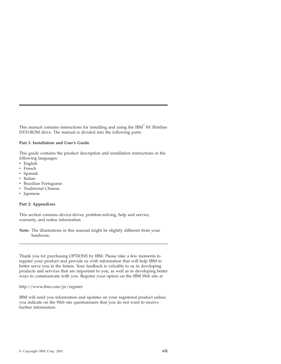 About this book, Registering your option | IBM 10K3799 User Manual | Page 7 / 54