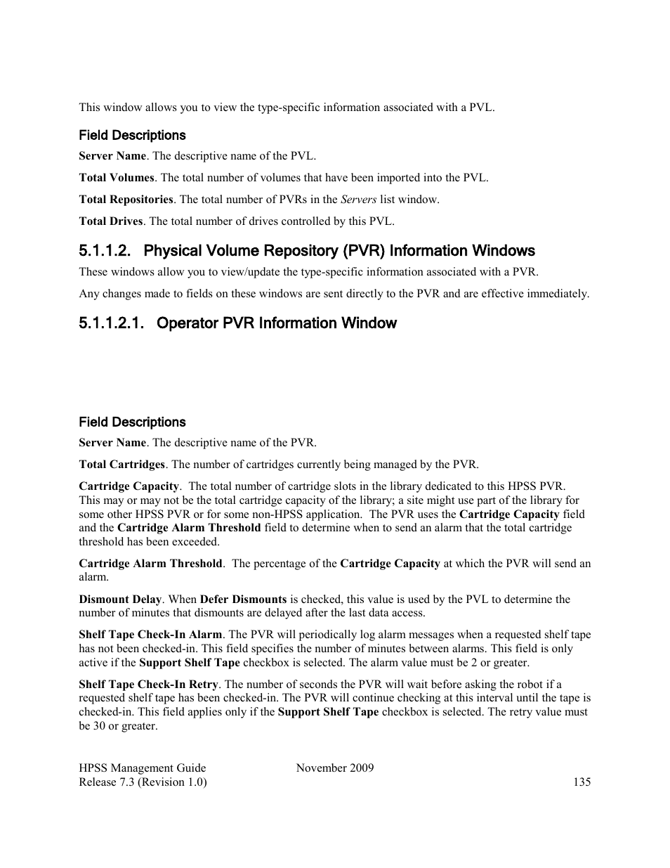 Operator pvr information window | IBM RELEASE 7.3 User Manual | Page 135 / 388