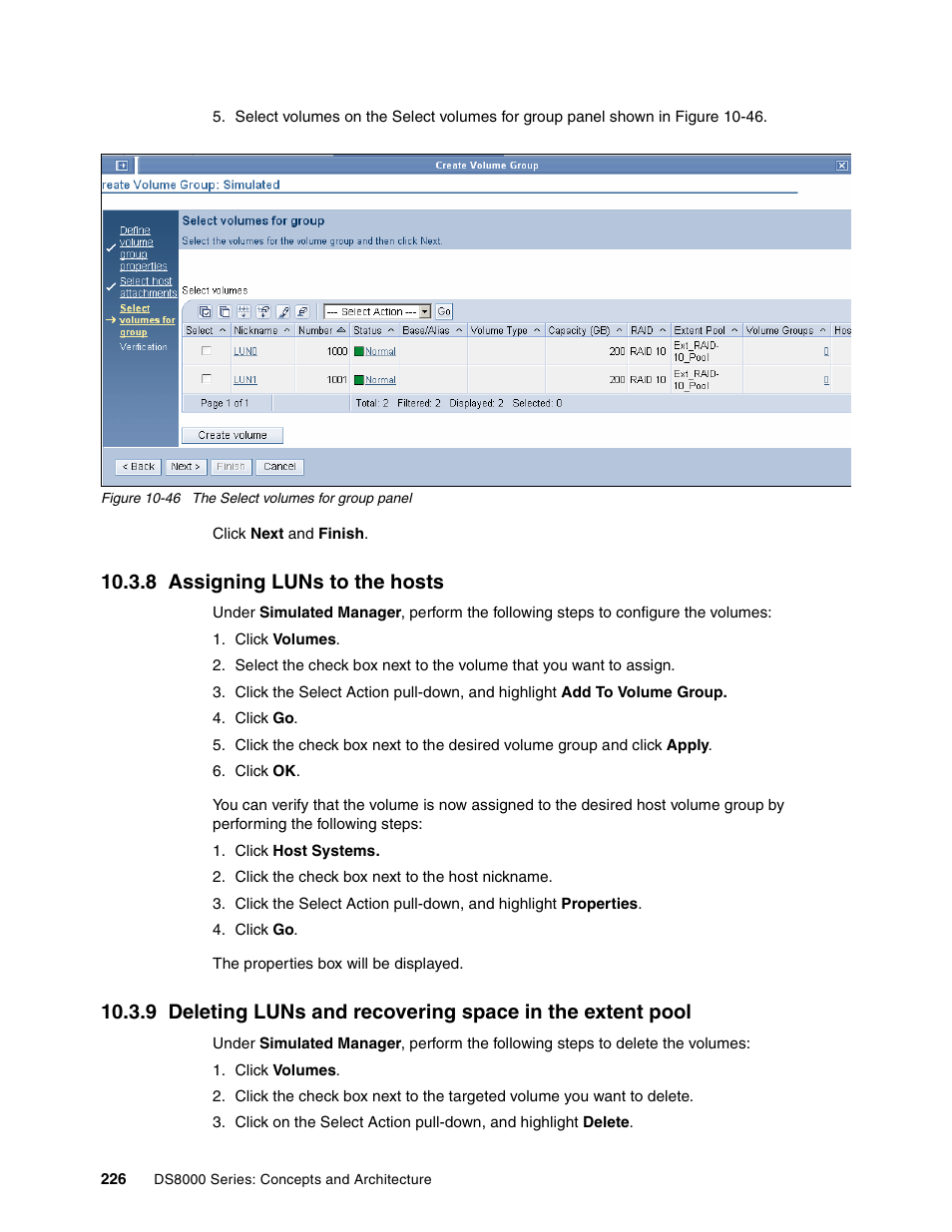 8 assigning luns to the hosts | IBM DS8000 User Manual | Page 248 / 450
