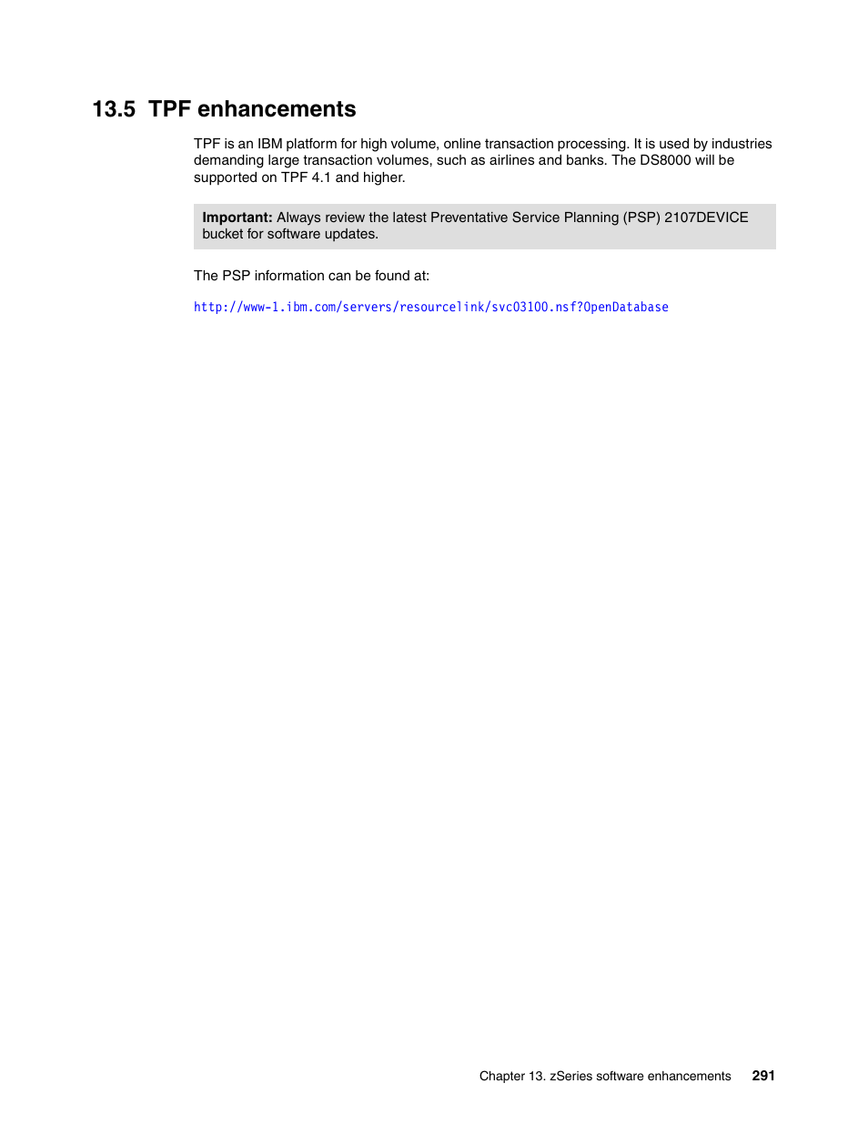5 tpf enhancements | IBM DS8000 User Manual | Page 313 / 450