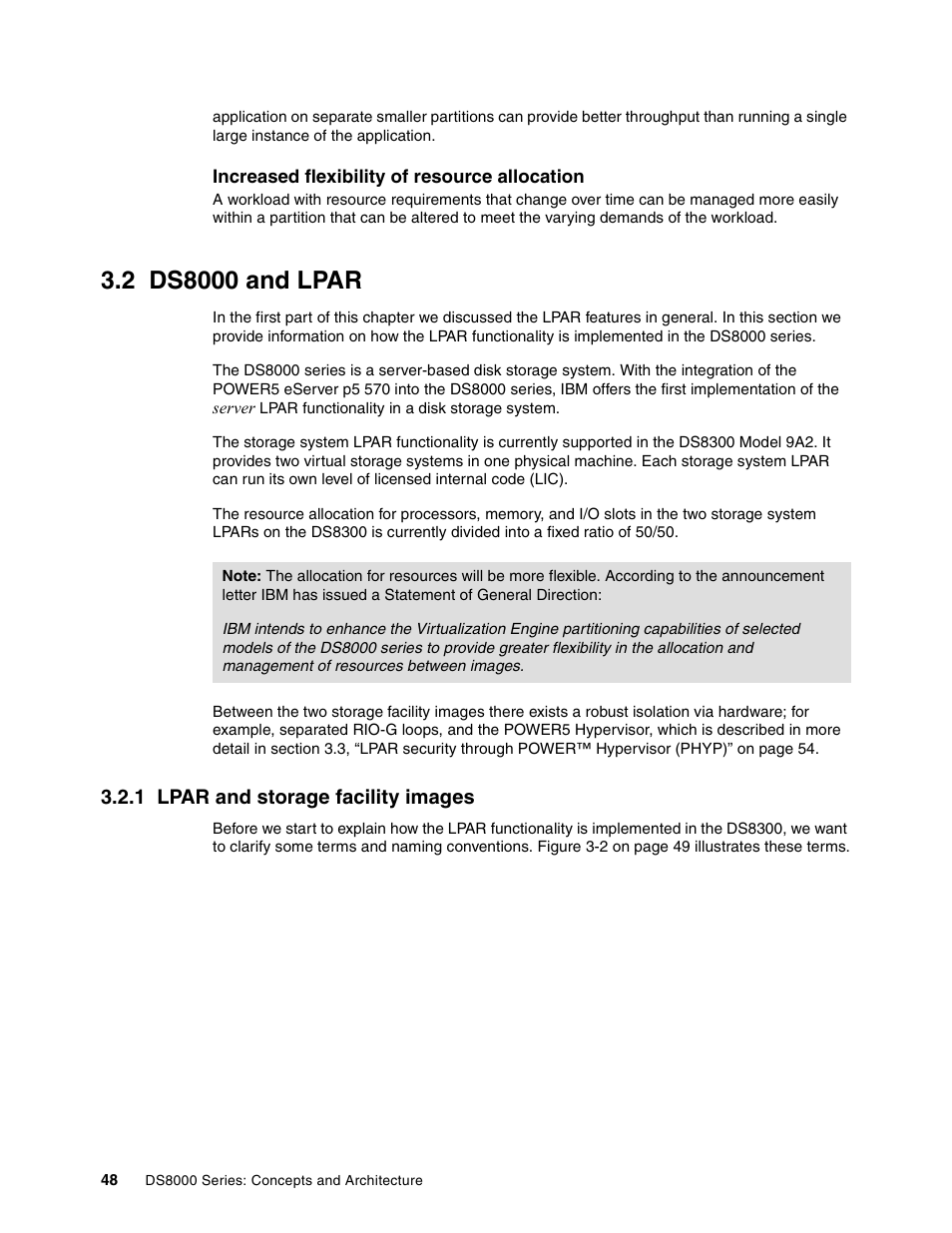 2 ds8000 and lpar, 1 lpar and storage facility images | IBM DS8000 User Manual | Page 70 / 450