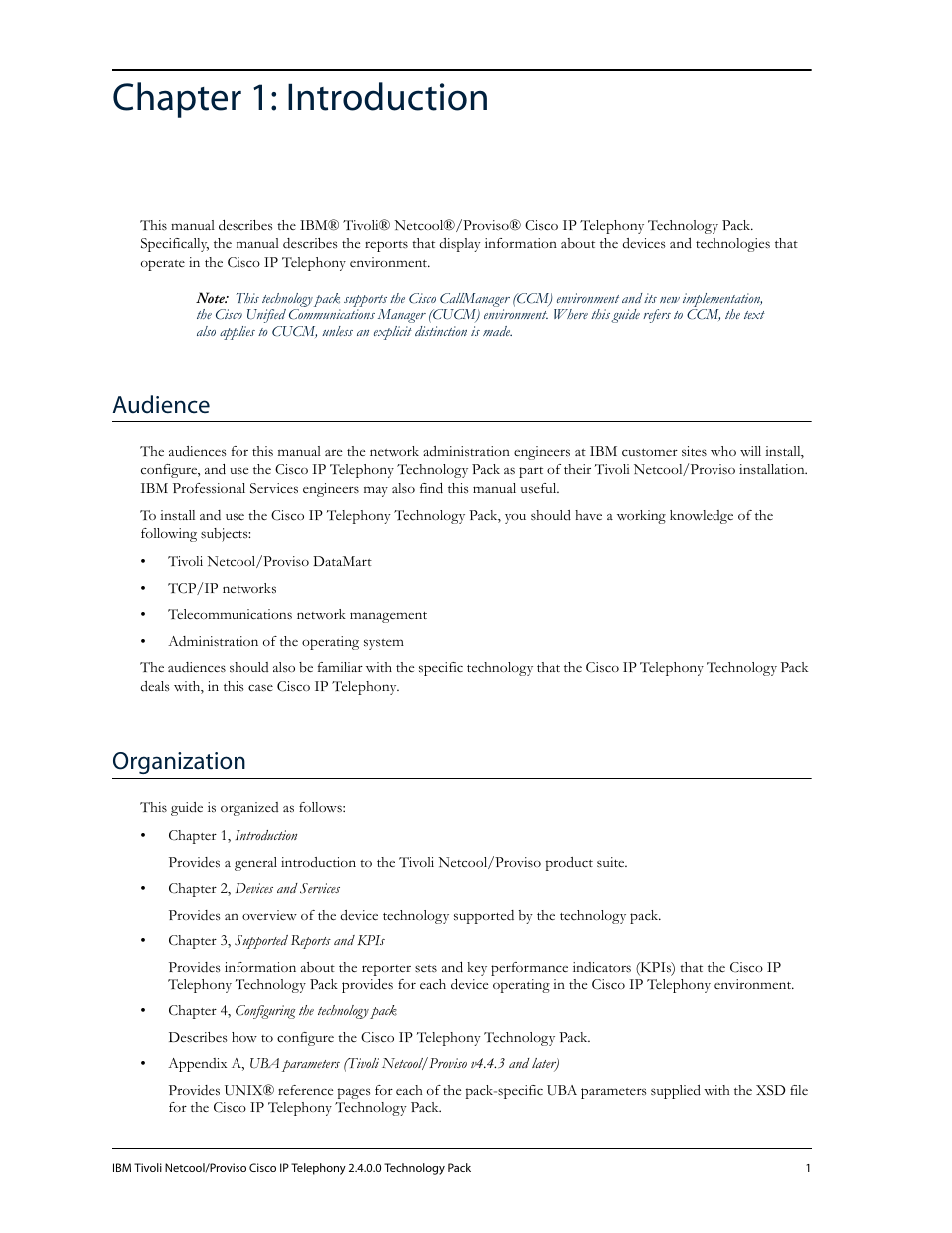 Chapter 1: introduction, Audience, Organization | IBM CISCO R2E2 User Manual | Page 5 / 110