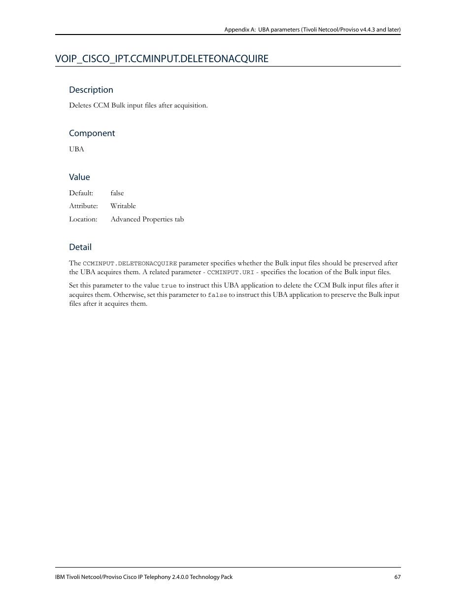 Voip_cisco_ipt.ccminput.deleteonacquire | IBM CISCO R2E2 User Manual | Page 71 / 110