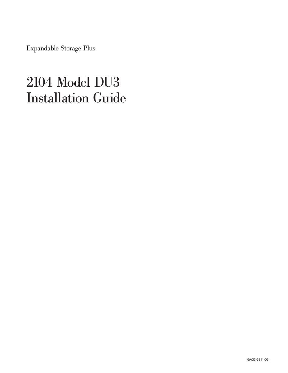 IBM 2104 Model DU3 User Manual | Page 3 / 114