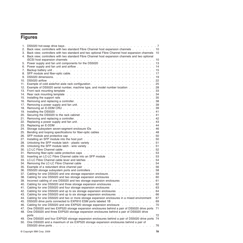 Figures | IBM System Storage Subsystem DS5020 User Manual | Page 11 / 250