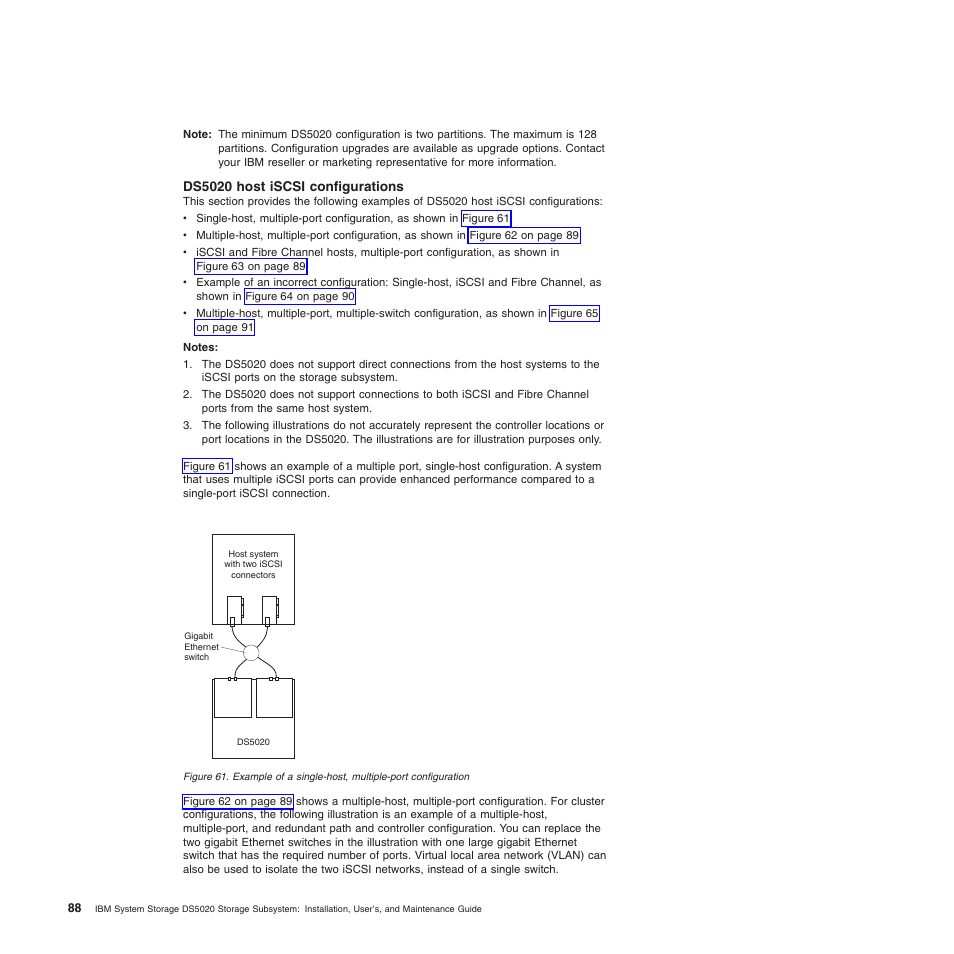 Ds5020 host iscsi configurations | IBM System Storage Subsystem DS5020 User Manual | Page 118 / 250