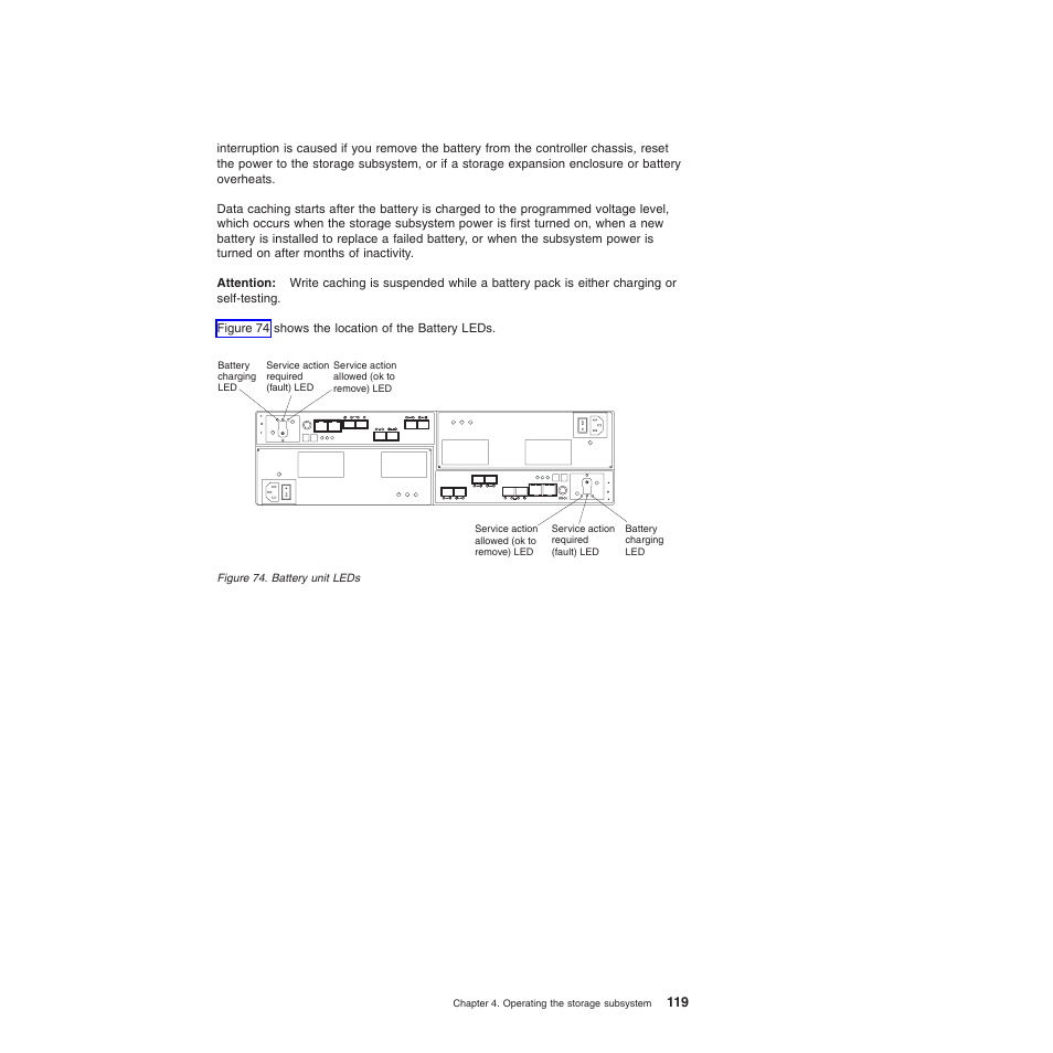 Battery unit leds | IBM System Storage Subsystem DS5020 User Manual | Page 149 / 250