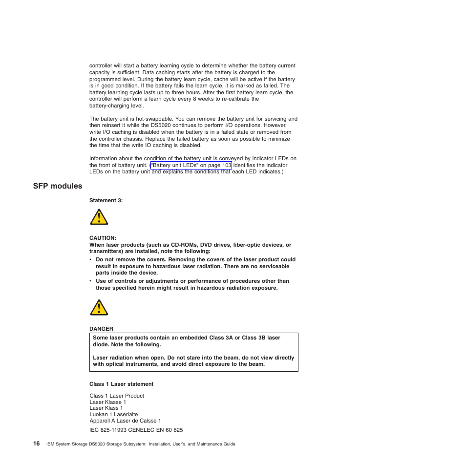 Sfp modules | IBM System Storage Subsystem DS5020 User Manual | Page 46 / 250