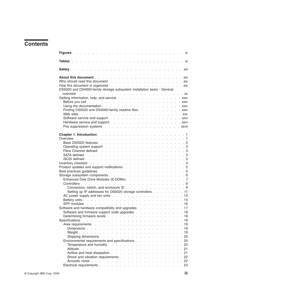 IBM System Storage Subsystem DS5020 User Manual | Page 5 / 250
