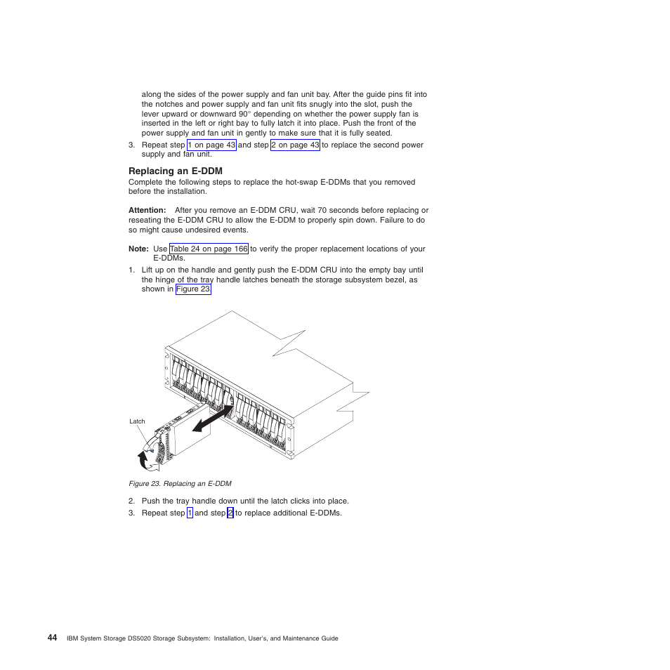 Replacing an e-ddm | IBM System Storage Subsystem DS5020 User Manual | Page 74 / 250