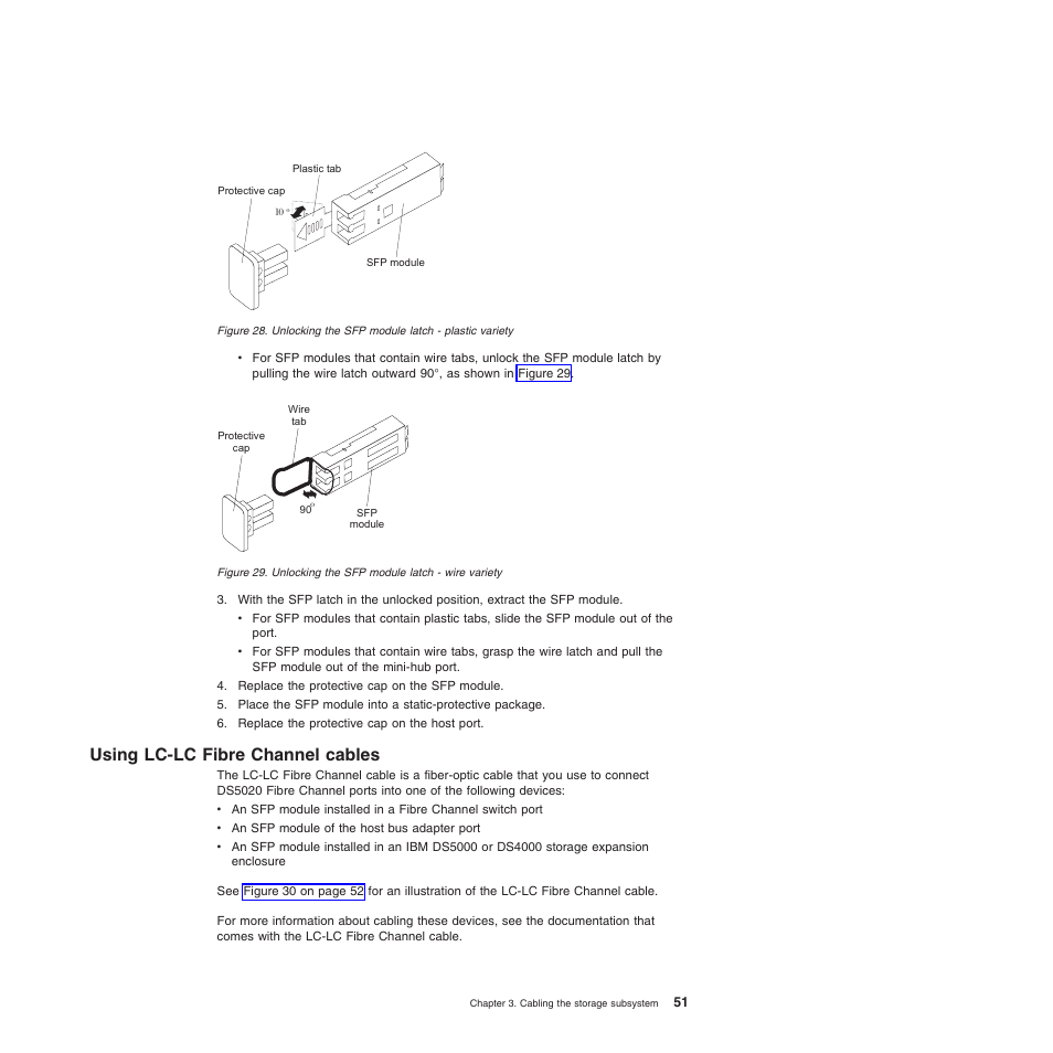 Using lc-lc fibre channel cables | IBM System Storage Subsystem DS5020 User Manual | Page 81 / 250